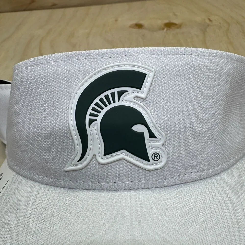 NEW Michigan State Spartans Nike Dri-Fit Ace Visor White M/L